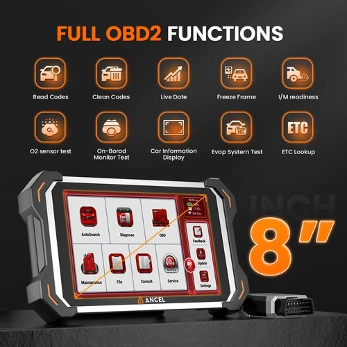 Herramienta de diagnóstico escáner OBD2 bidireccional automotriz ANCEL DS600 BT - Imagen 8 de 13