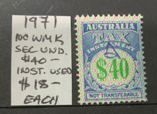 AUSTRALIAN TAX INSTALMENT   $15.00 INSTALMENT PART  1971 no WMK…/