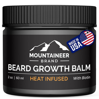 All Natural Biotin Beard Growth Balm | Made in USA | Beard Conditoner and Softne