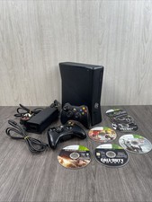 Microsoft Xbox 360 Slim 250GB Console & Games Bundle - Fully Working