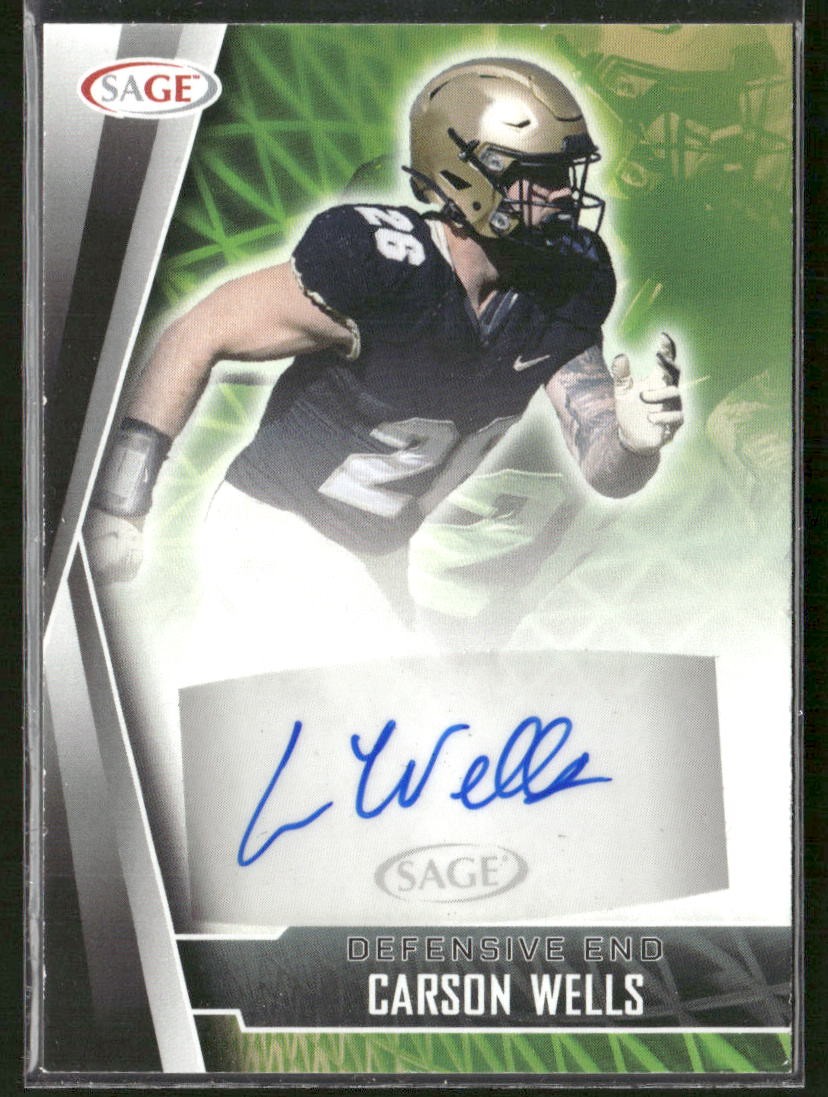 2022 SAGE #A-CW Carson Wells Autographs Red