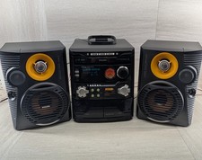 Philips FW-C555 Mini HiFi Stereo System 3 CD Changer Dual Cassette Radio Tested