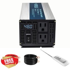 WZRELB 1000W Pure Sine Wave Inverter 36V DC to 110V 120V AC Power Converter w...