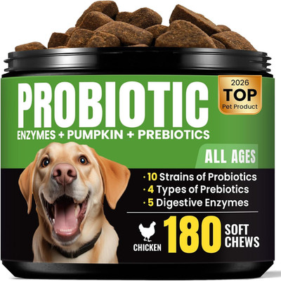 Probiotics for Dogs Helps Digestion Immune & Fresher Breath  180 ct