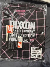 Men  s XL Snap On Electric Dixxon Flannel For Breast Cancer Awareness Month