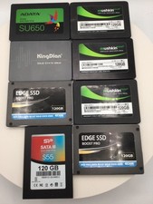 Lot of 8 120GB SSDs Adata KingDian SP Mushkin EDGE Memory Tested Wiped & Working