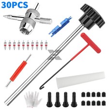 30pcs Valve Stem Tool Kit Tr413 4-way Tire Installer Remover Quick Change Cars