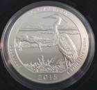 America The Beautiful 2015 P 5oz Silver Coin ATB Bombay Hook DE w/Box & COA