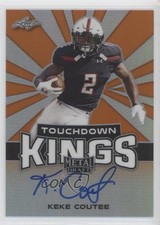 2018 Leaf Metal Draft Touchdown Kings Orange 3/3 Keke Coutee #TK-KC1 Auto 9f5
