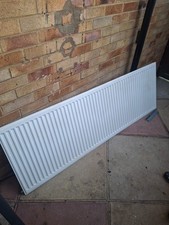 Used Single Horizontal Radiator 600mm (H) x 1800mm (W) White with three brackets