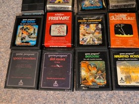 Atari 7800 Console With 15 Games Tested Defender  Space Invaders  Pac Man