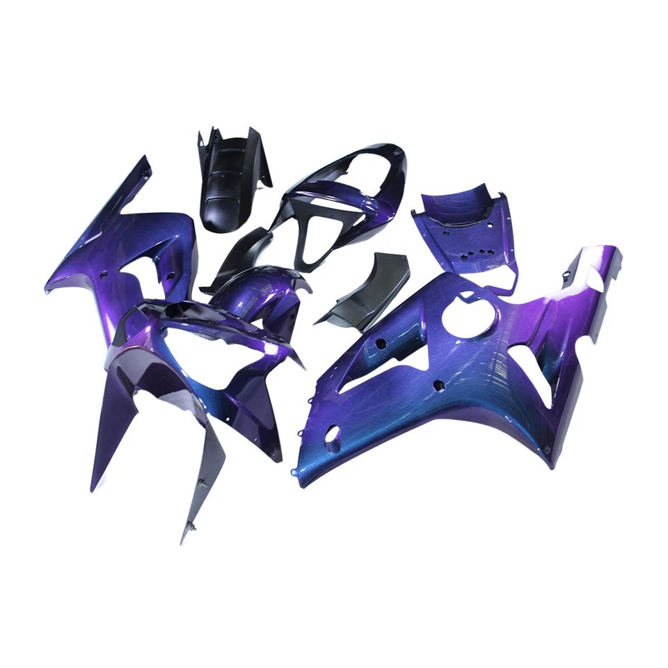 Kit de carenado azul púrpura camaleón para carrocería Kawasaki ZX6R 2003 2004 Ninja 636 Foto 3 de 4