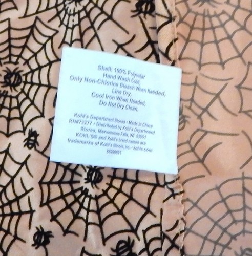 Halloween Tablecloth Orange Black Spiders Webs - Picture 7 of 7