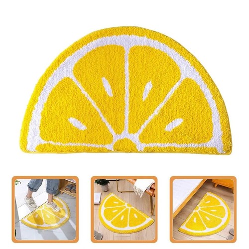 Lemon unique and fluffy bathroom rug. Absorbent Bathroom Carpet Anti Slip Floor - Picture 5 of 6