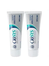 2-Pack CloSYS Silver Fluoride Toothpaste for Adults 55+, 3.4 oz Gentle Mint 