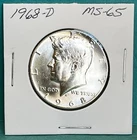 1968-D Kennedy Half Dollar  US Silver Clad  Coin