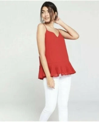 BNWT Womens V by Very Pleat Cami - Rust Size 16 - Image 1 of 3
