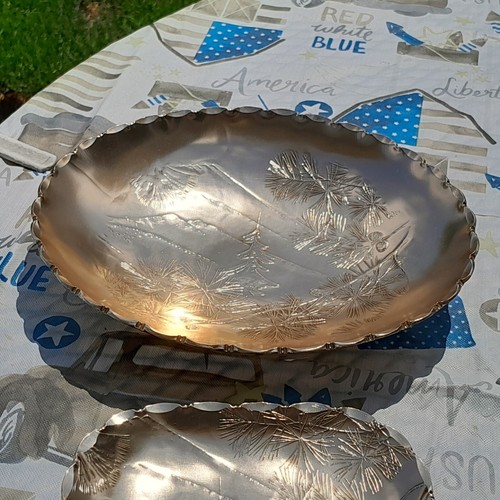 Arthur Rüstung Schale und Schmuck Geschirr Set Kiefer Baum gehämmert Aluminium - Bild 4 von 12