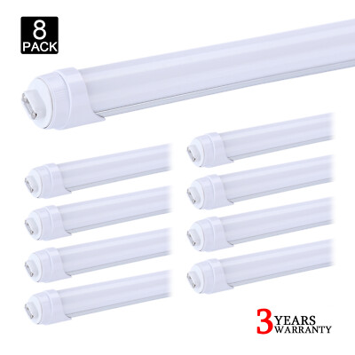 8 Pack T8 8FT Led Tube Light Bulbs 45W R17D HO 8Foot Led Shop