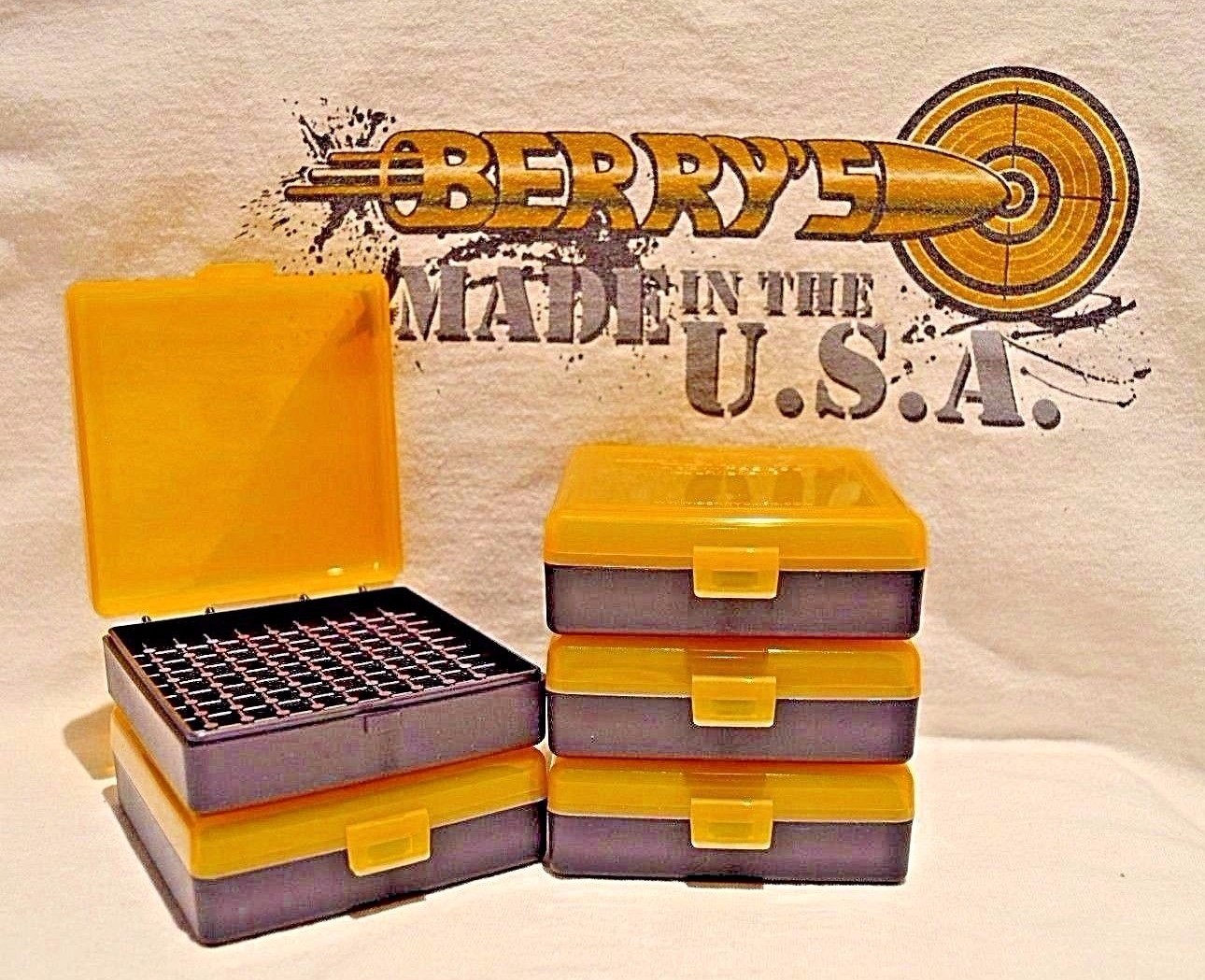 22 lr (5) Ammo Box / Case / Storage (100) Round .22LR, .25 ACP (YELLOW ...