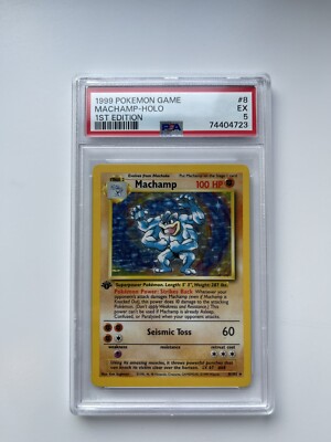 1999 Pokemon Game 8 Machamp-Holo 1st Edition PSA 5 | eBay