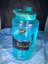 64oz Zulu Goals Water Bottle with Time Markers, Straw  Leak-Proof Flip Lid