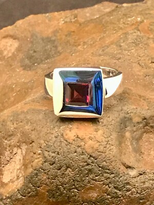 ECHTER EDELSTEIN PRINZESSSCHLIFF RING GEFASST IN 925 STERLINGSILBER SCHNELLER VERSAND!!