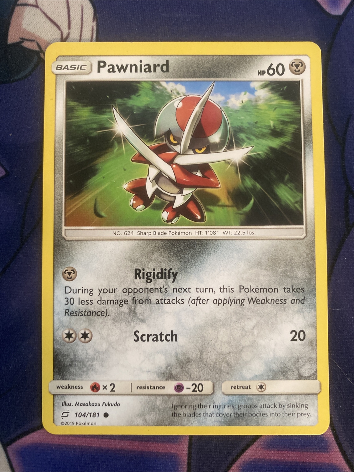 Pokemon TCG Team Up LP Pawniard 104/181