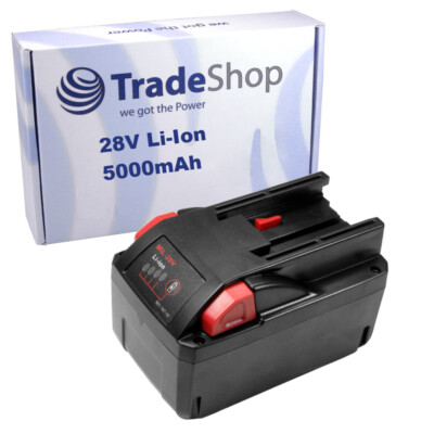 Akku 28V 5000mAh Li-Ion ersetzt AEG Milwaukee Würth 48-11-1830 48-11-2850