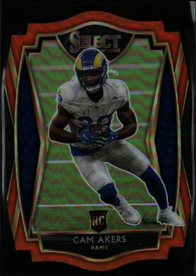 2020 Panini Select #155 Cam Akers Orange Prizm Die Cut K294