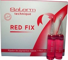 Ajuste de pigmento rojo Salerm Technique Red Fix 12 frascos X 0,17 fl oz.