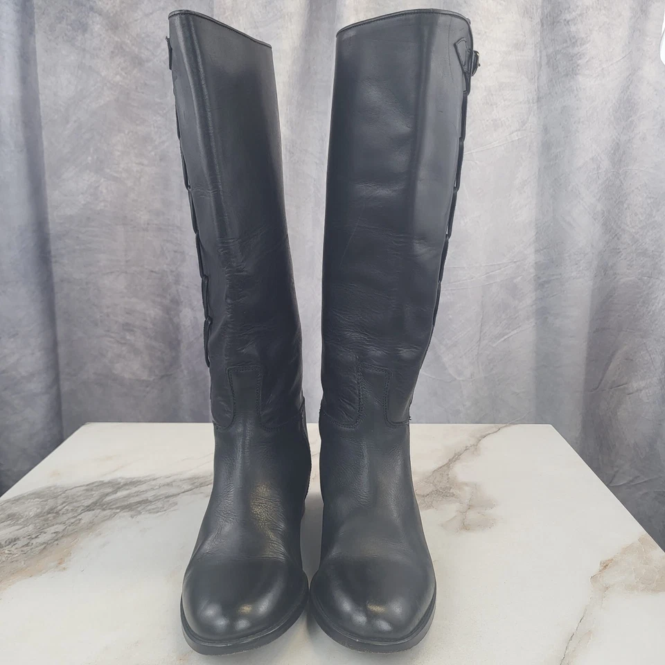 Anthropologie CANDELA Braided/Belted Knee High Riding Boots Women's 8 M Spain - Image 3 of 4