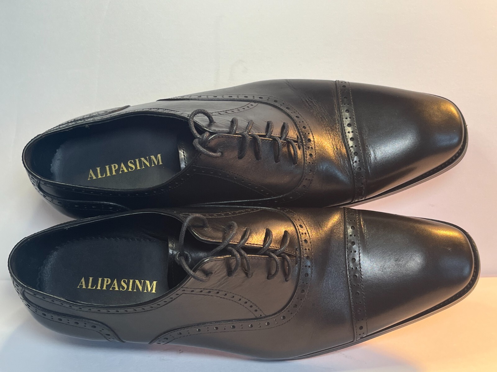 SAOLA OXFORD TOP TOE SCARPE US in pelle alipasinm taglia 12