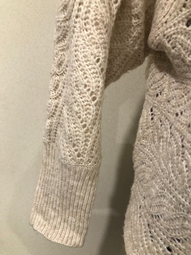 Katies Size M Cream Knit Collared Neck Long Sleeve Jumper GUC - Picture 7 of 10