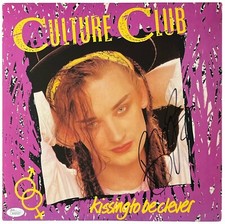 BOY GEORGE SIGNED CULTURE CLUB KISSING TO BE CLEVER VINYL RECORD JSA COA K42127