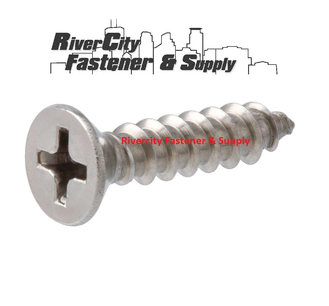 Viti Testa Piana Per Lamiera Phillips #6 X 3/4 Pollice &ndash; Acciaio Inox 18-8, Confezione Da 50, Fastenere