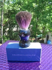 CRABTREE EVELYN EBONY PURE BADGER SHAVE SHAVING BRUSH PLASTIC HANDLE NEW in BOX