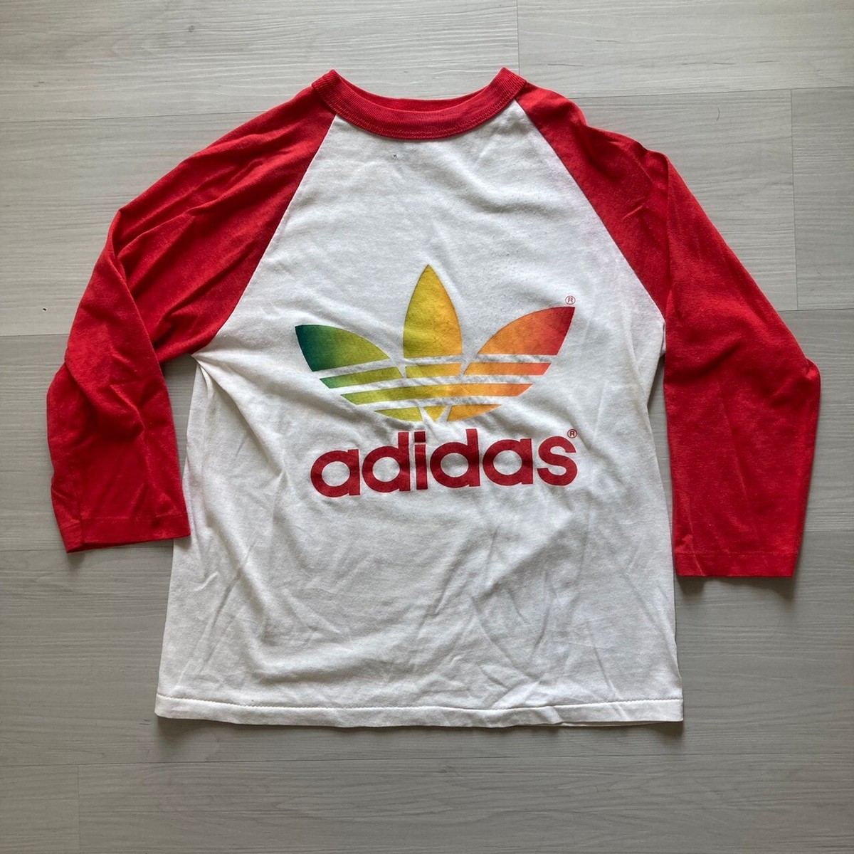 Adidas Rainbow Adidas 80s T Shirt Vintage 1980's Adidas Rainbow