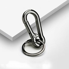🔥 Stainless Steel Quick Release Detachable Keychain Key Ring Belt Clip Holder