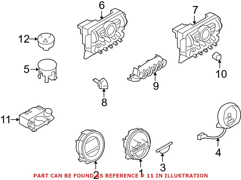 Push To Start/Stop Switch w/ Key Holder Genuine for Mini Cooper 2007-2016 - Image 3 of 3