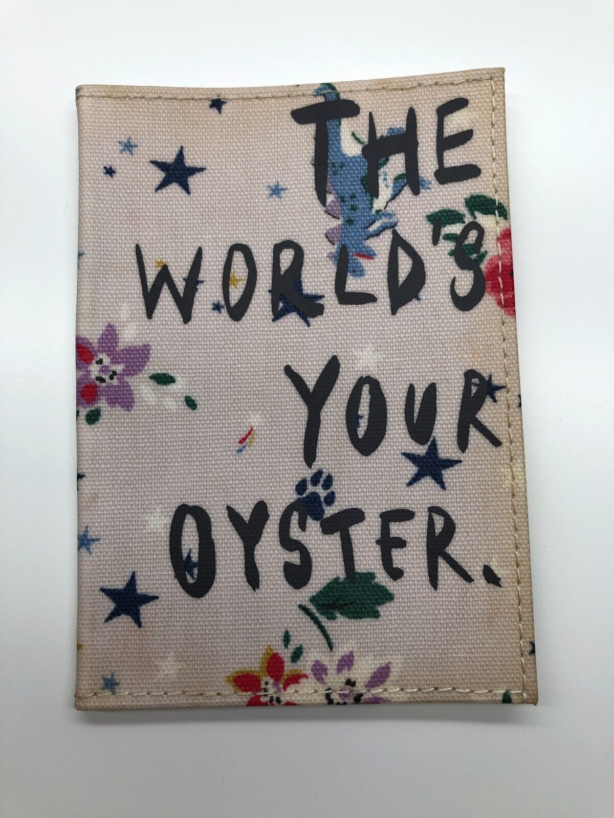 Cath Kidston The World's Your Oyster Passport Holder with Floral Stars and Bee Design-image