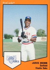 1989 ProCards Visalia Oaks JARVIS BROWN RC ATHLETICS A'S ANGELS