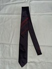 Hugo Boss Men's Tie Burgundy Red Black 100% Silk 3 inch SKINNY Mod New Wave Jazz
