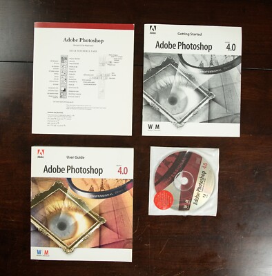 Adobe Photoshop 4.0 User Guide Manual, Tutorial CD, Getting Started Guide, etc.