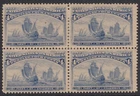 1893, Sc 233 - COLUMBUS - BLOCK OF 4 - MH