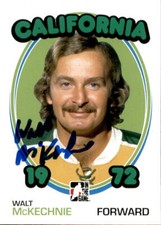 Walt Mckechnie Signed 2009-10 The Year In Hockey 1972 card #96 Golden Seals