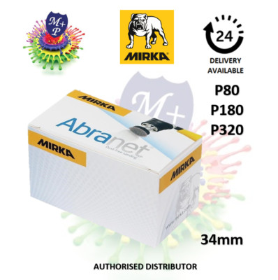 Mirka Abranet Schleifscheiben Grip 34 mm 50 Scheiben erhältlich in P80, P180, P320
