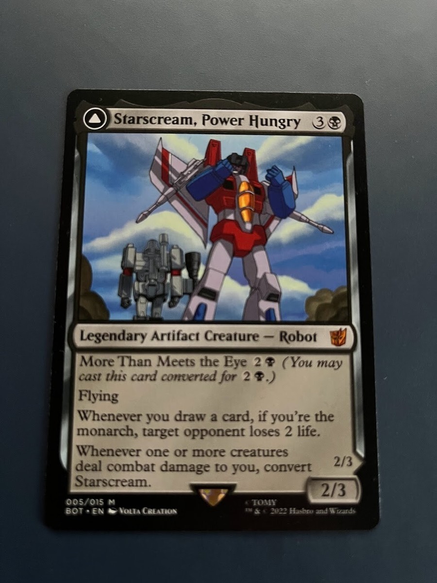 MTG Transformers Card - Starscream, Power Hungry - Magic: The Gathering  Near Mint Starscream Power Hungry Mtg