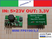 convertitore riduttore regolatore di tensione in 5-23V out 3,3Vdc 1,2A step down