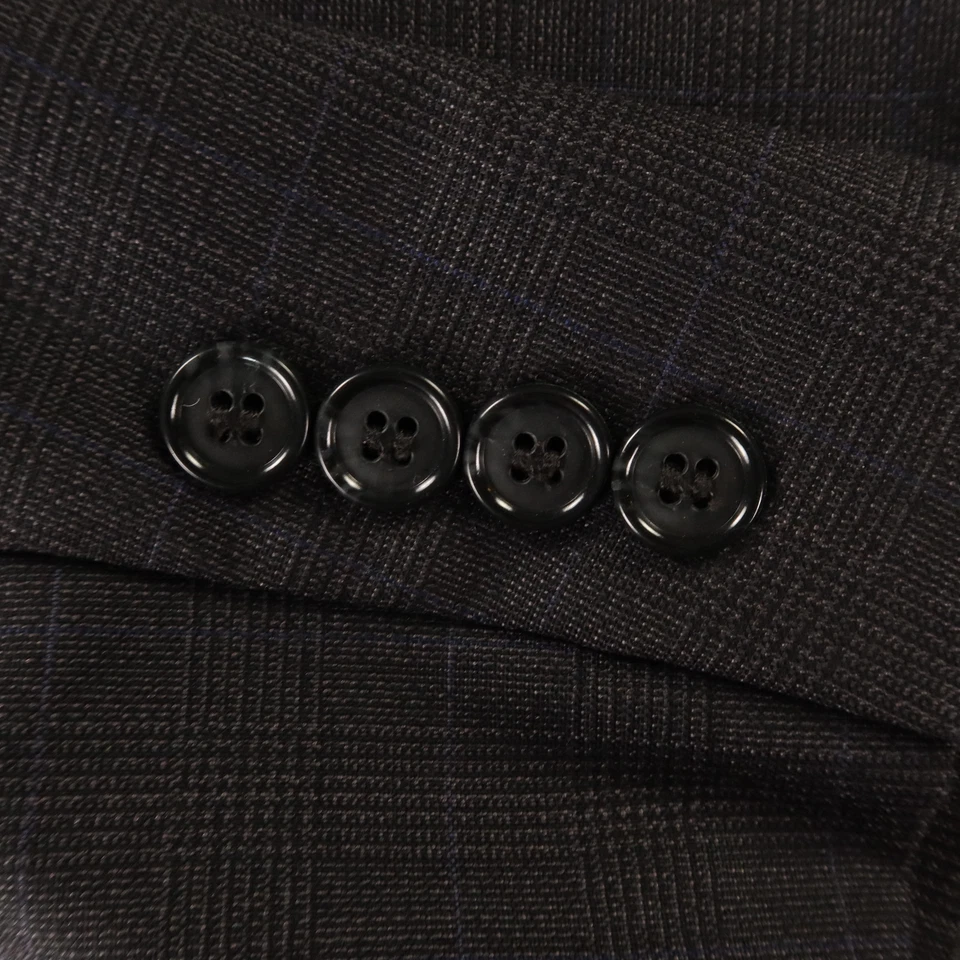 Chaqueta a Cuadros Príncipe de Gales XL Gris Glen 100% Lana Blazer Abrigo Deportivo 46R De Colección Foto 4 de 4